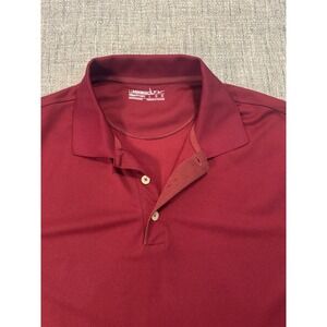 Nike Mens Polo Shirt Size L Maroon Golf‎ Tennis Short Sleeve C22 L 29 Dri Fit